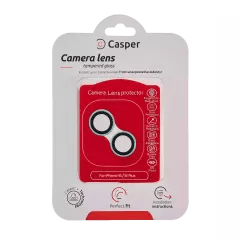 Casper kameralinsskydd för iPhone 16 / 16 Plus (blågrön) (klar)