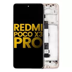 LCD-enhet med ram för Xiaomi Redmi Poco X3 Pro (renoverad) (metallbrons)