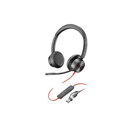 HP Poly Blackwire 8225 Kablet hörlurar svart