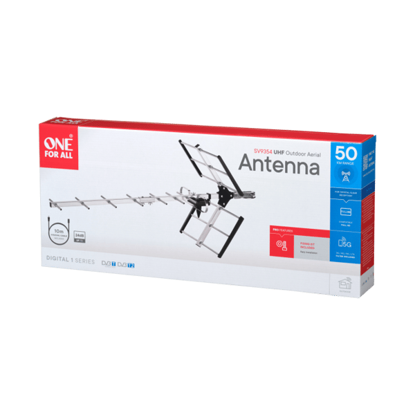 One för All DVB-T2 udendörs antenne 50 km SV9455-5G
