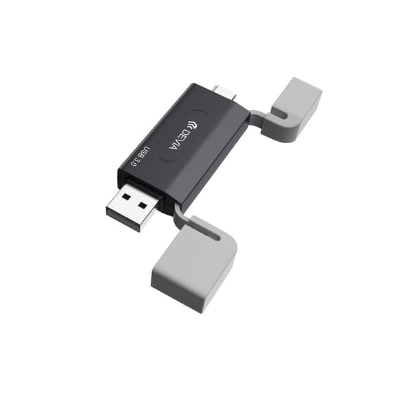 Devia kortläsare 2i1 EL240 USB/USB-C 3.0 svart