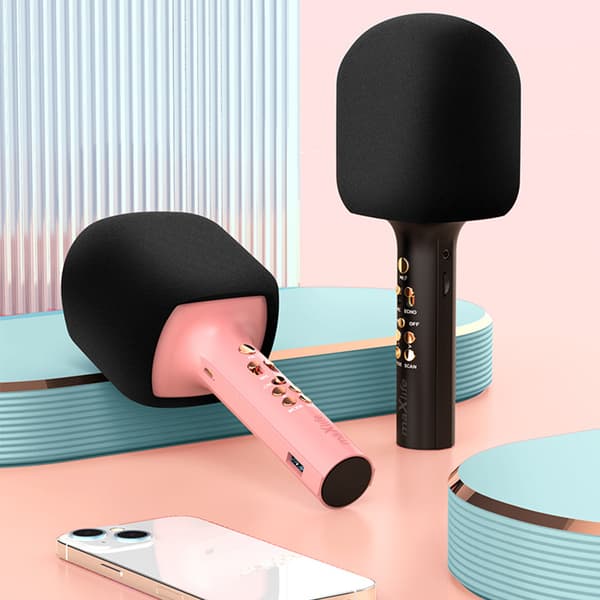Maxlife Bluetooth-mikrofon med högtalare MXBM-600 rosa