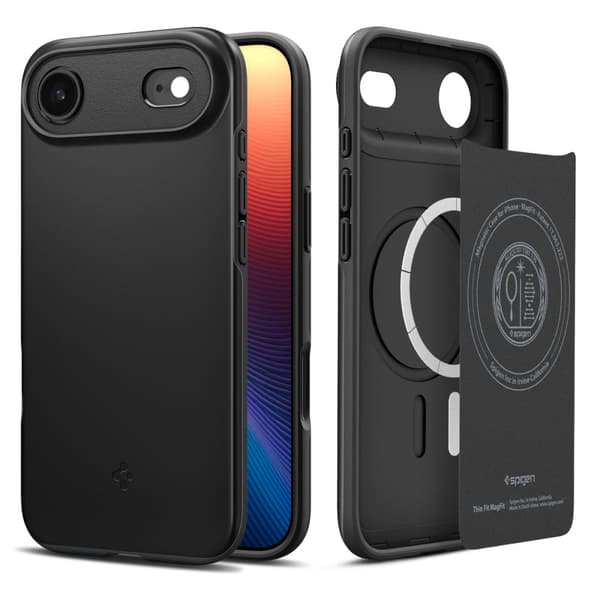 Spigen Thin Fit Mag Magsafe-fodral för iPhone 17 Air svart