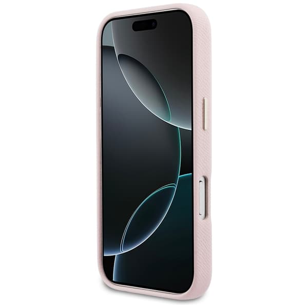 Guess HC PU FW RESIN LOGO rosa fodral för iPhone 17 Pro Max
