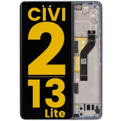 OLED-enhet med ram för Xiaomi 13 Lite / Civi 2 (renoverad) (ljusblå)
