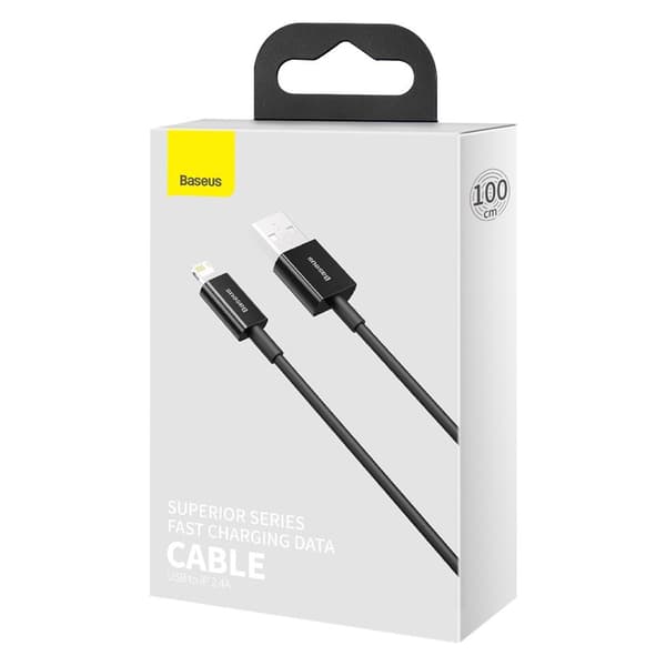 Baseus kabel Superior USB - Lightning 1,0 m 2,4A svart svart