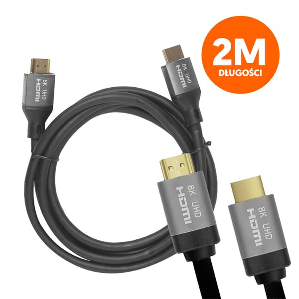 HDMI-till-HDMI-kabel (v2.1 | 8K | 2 m) svart