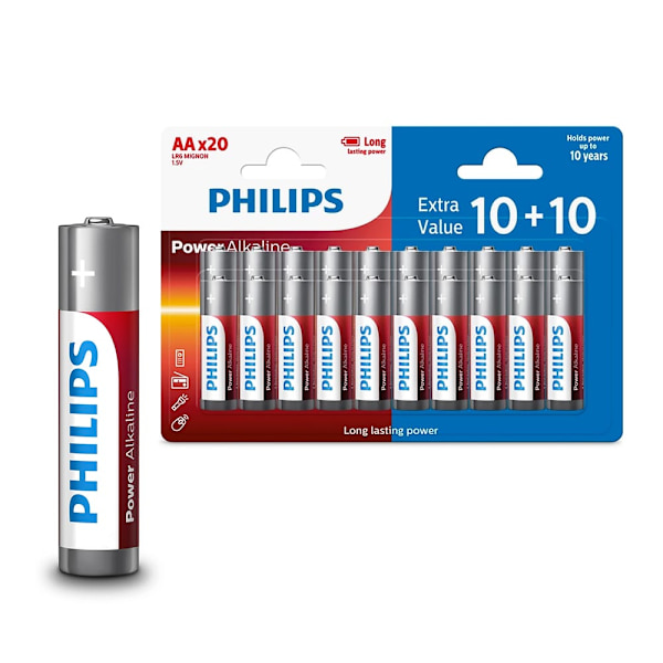 Batteri PHILIPS AA LR6 Blister 10+10st