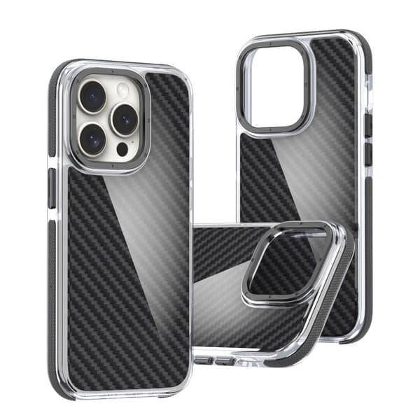 Akryl Carbon-skal för iPhone 16 Plus 6,7\" svart