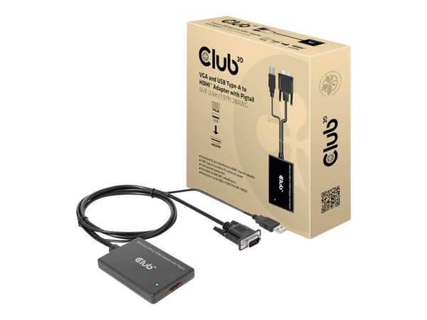 Club 3D Videoadapter 60cm svart