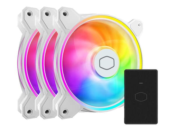 Cooler Master MasterFan MF120 HALO² Etuibläsersät 3-pack vit 120 mm vit