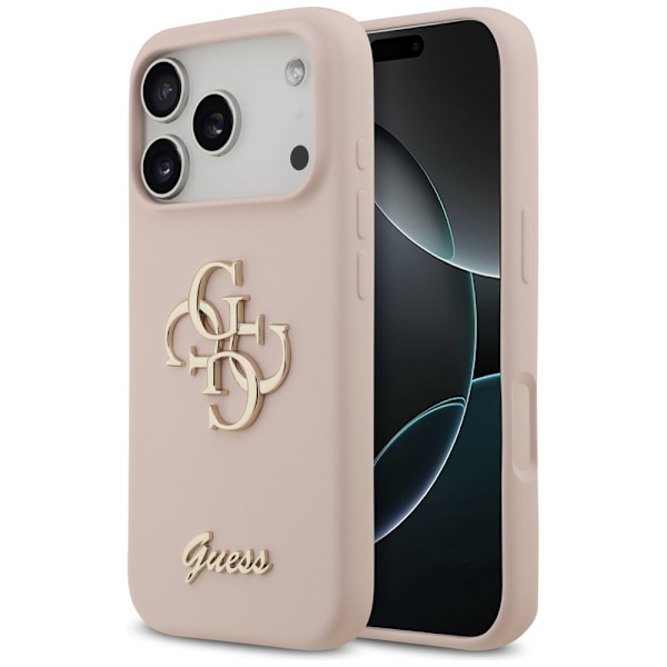 Guess Silicone Big 4G Script skal för iPhone 17 Pro Rosa