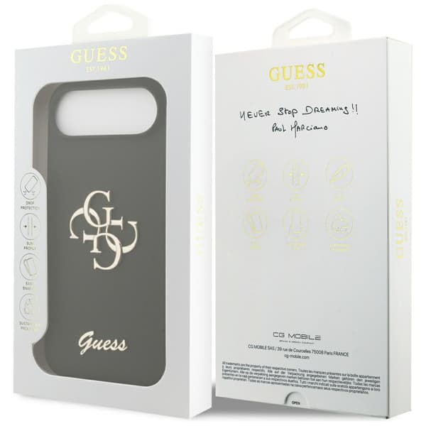 Guess Silicone Big 4G Script fodral för iPhone Air svart svart