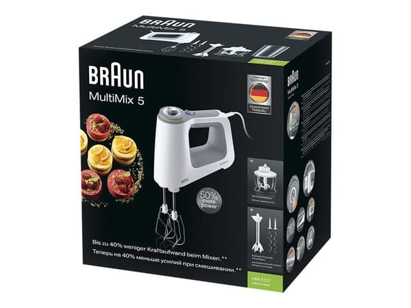 Braun MultiMix 5 HM 5137 WH Håndmixer vit/grå