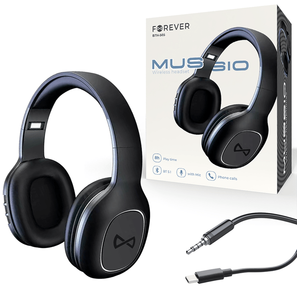 Forever trådlöst headset BTH-505 on-ear svart