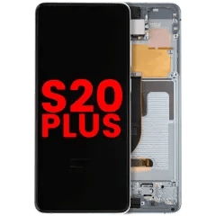 OLED-enhet med ram för Samsung Galaxy S20 Plus 5G (Eftermarknad Plus) (Cloud Blue) blå