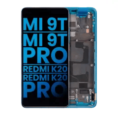 LCD-enhet med ram för Xiaomi Mi 9T / 9T Pro / K20 / K20 Pro (Eftermarknad: Incell) (Glacier Blue) blå