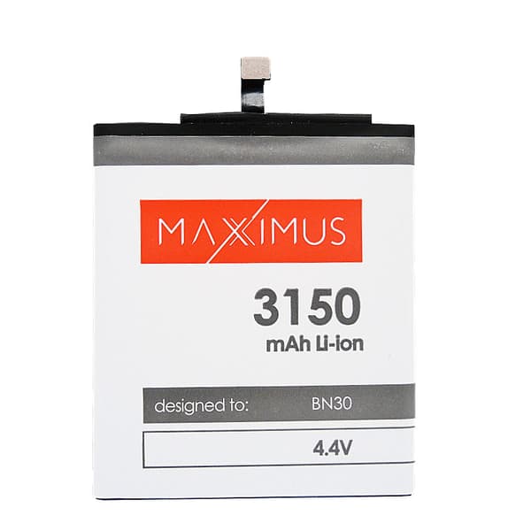 BATTERI MAXXIMUS XIA REDMI 4A 3150mAh Li-lon BN30 röd