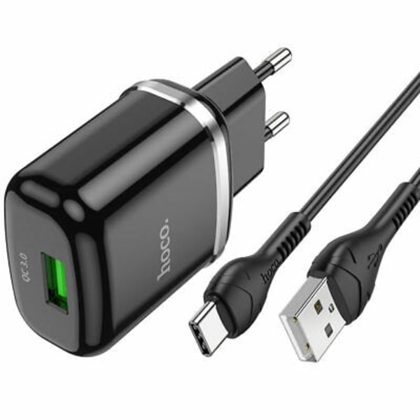 HOCO 18w  laddare med  usb-C-kabel