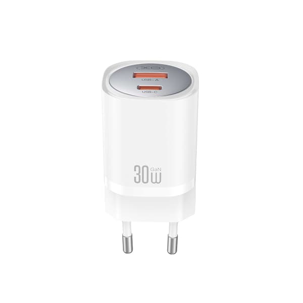 XO väggladdare CE21 PD 30W 1x USB-C 1x USB vit