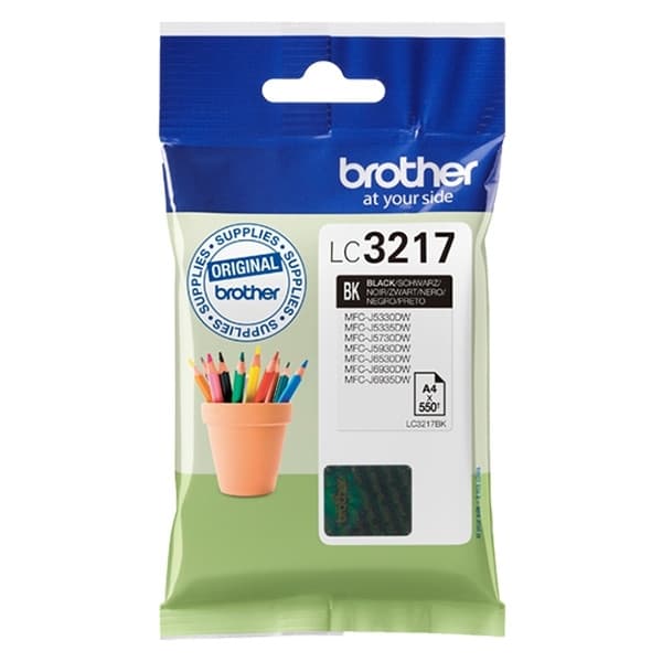 Brother LC 3217BK svart 550 sidor bläck