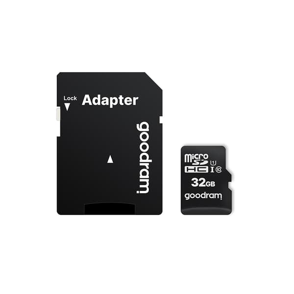 GoodRam minneskort 32GB microSDHC cl. 10 UHS-I + adapter
