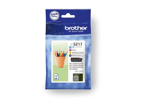 Brother LC 3217 Value Pack svart Gul Cyan Magenta 550 sidor