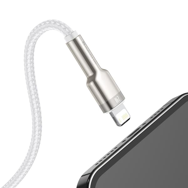 Baseus kabel Cafule Metal USB - Lightning 1,0 m 2,4A vit vit