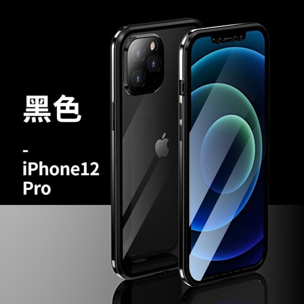 magnetfodral för iphon 12 pro max svart svart