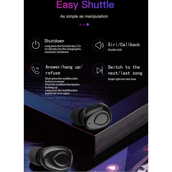 trådlösa XI8S TWS i hörlurar Bluetooth 5.0