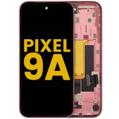 OLED-enhet med ram (med fingeravtryckssensor) för Google Pixel 9A (renoverad) (Peony)