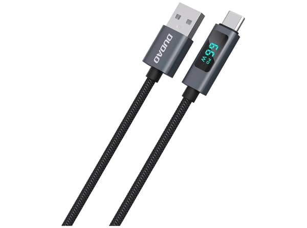 Dudao L7T USB-A till USB-C-kabel 66W 1m svart svart