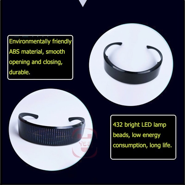 Bluetooth Appkontroll  Led Party Glasögon grön grön