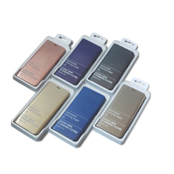 Smart Clear View-fodral till Samsung Galaxy S23 FE guld