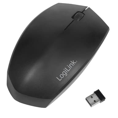 LogiLink Optisk trådlös svart