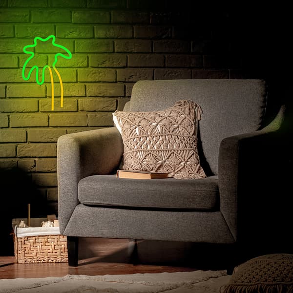 Neon LED-lampa PALM grön orange NNE04 Neolia orange