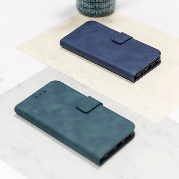 Smart Velvet-fodral för iPhone 14 pro max blå blå