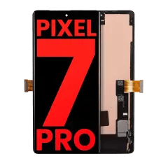 OLED-enhet med ram (utan fingeravtryckssensor) för Google Pixel 7 Pro (Aftermarket Plus) (alla färger)