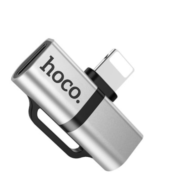 2-i-1 Lightning-hörlurar adapter