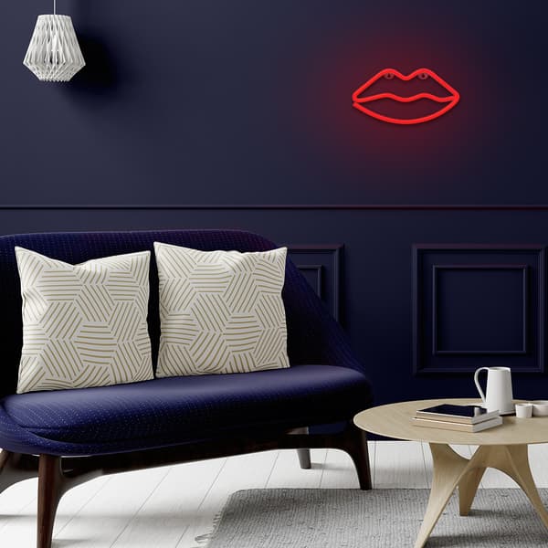 Neon LED-ljus LÄPPAR röd Fladdermus + USB FLNE08 Forever Light
