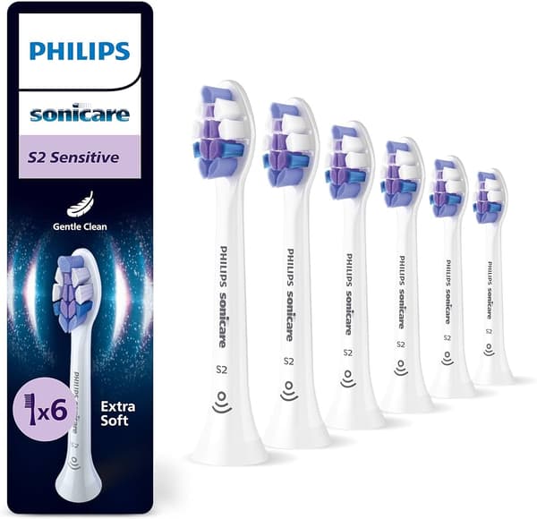 Philips Sonicare S2 Sensitive HX6056 Ekstra tandbörstehoved 6 vit