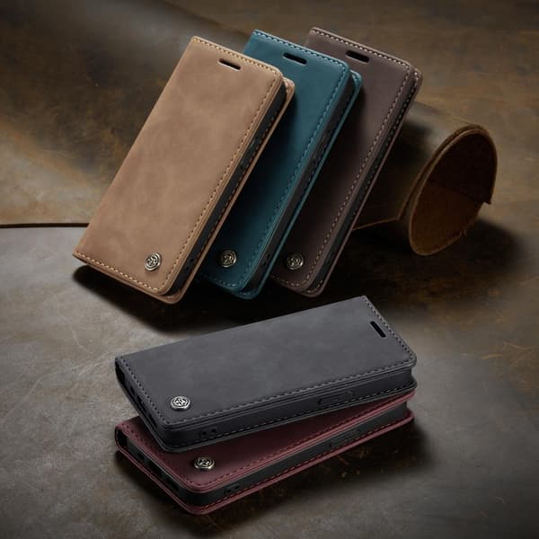 Caseme läder fodral 013 för iphone 7/8/SE2 svart