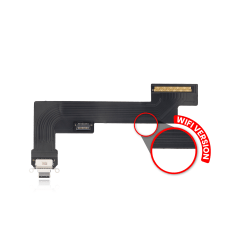 Laddningsport Flexkabel för iPad Air 4 (endast WiFi) (Eftermarknad Plus) (Svart)