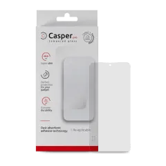 Casper Pro Härdat Glas för Google Pixel 8A (Detaljhandelsförpackning) (Klar) röd