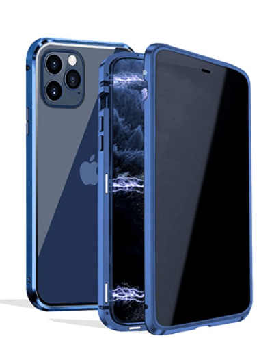 Sekretessskydd metallfodrall till iPhone 11pro blå