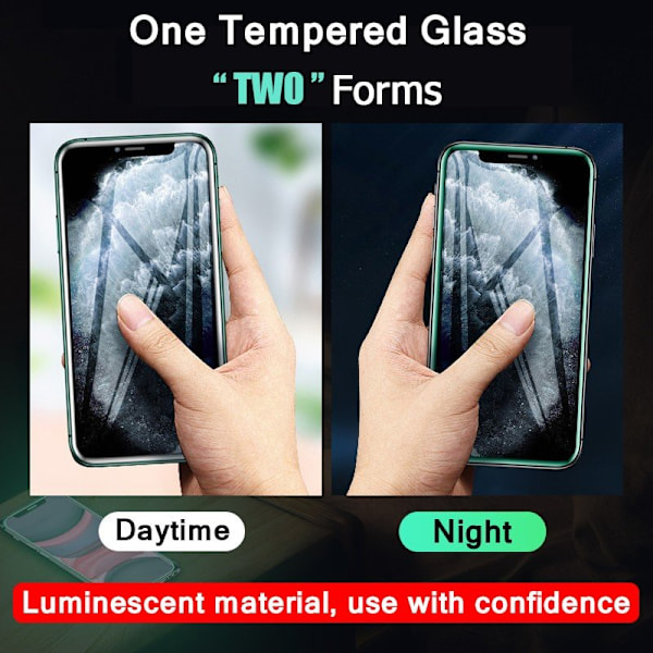 Lysande härdat glas för iphone X blå blå