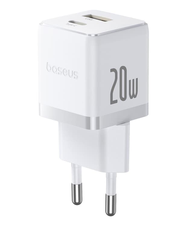 Baseus Palm snabbladdare 1C 20W USB-C USB Moon vit vit