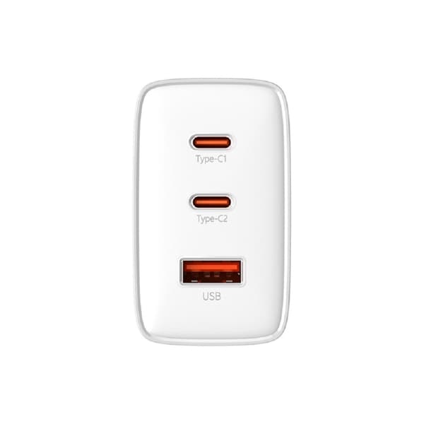 Baseus väggladdare Cube Pro PD 65W 2x USB-C 1x USB vit vit