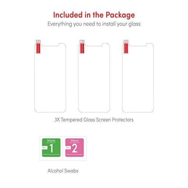 3 st hög kvalitet Härdat glas  för iphone 11 pro max