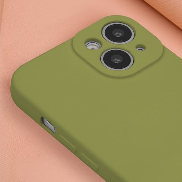 Silikonskal för iPhone 15 Plus 6,7" - Olive
